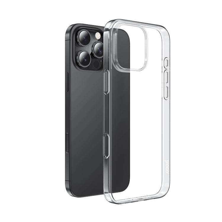 Чехол HOCO Light series TPU case для iPhone 16 Pro, прозрачный