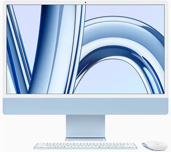 Моноблок Apple iMac 24" Retina 4,5K (M3, 8C CPU, 8C GPU, 8Gb, 256Gb SSD), синий (MQRC3)