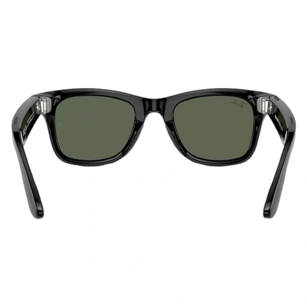 Умные очки Ray-Ban Meta Wayfarer RW4006 (Глянцевая чёрная оправа, линзы зелёные), размер M