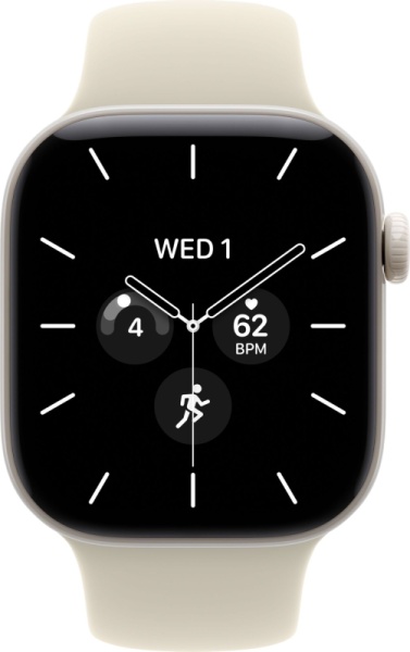 Часы Apple Watch Series 12 (2026), 42 мм, корпус из керамики цвета «Pearl White», ремешок Sport Band цвета «Sand», песочный