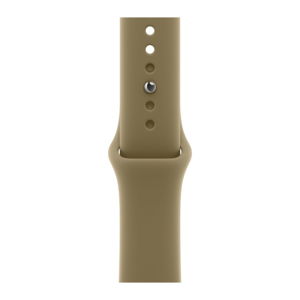Часы Apple Watch Series 12 (2026), 42 мм, корпус из алюминия цвета «Dark bronze», ремешок Sport Band цвета «Olive», оливковый