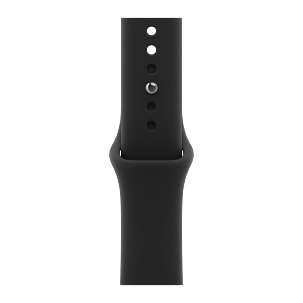 Часы Apple Watch Series 12 (2026), 46 мм, корпус из алюминия цвета «Black», ремешок Sport Band цвета «Black», чёрный
