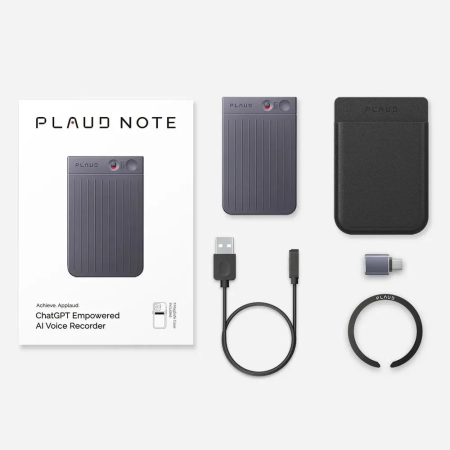 Диктофон Plaud Note с искусственным интеллектом ChatGPT, 64Gb, серебристый (Silver)