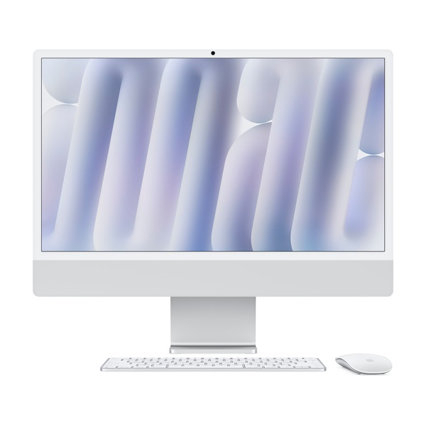 Моноблок Apple iMac 24" Retina 4,5K (M4, 10C CPU, 10C GPU, 16Gb, 256Gb SSD), серебристый (MWUU3)