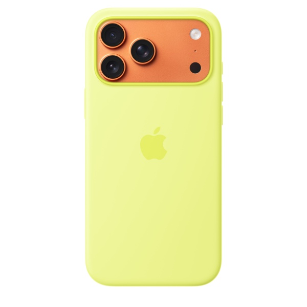 Защитный чехол Apple Silicone Case с MagSafe для iPhone 17 Pro Max, жёлтый (Neon Yellow)